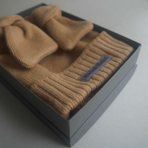 Cashmere Bunny Hat - Camel