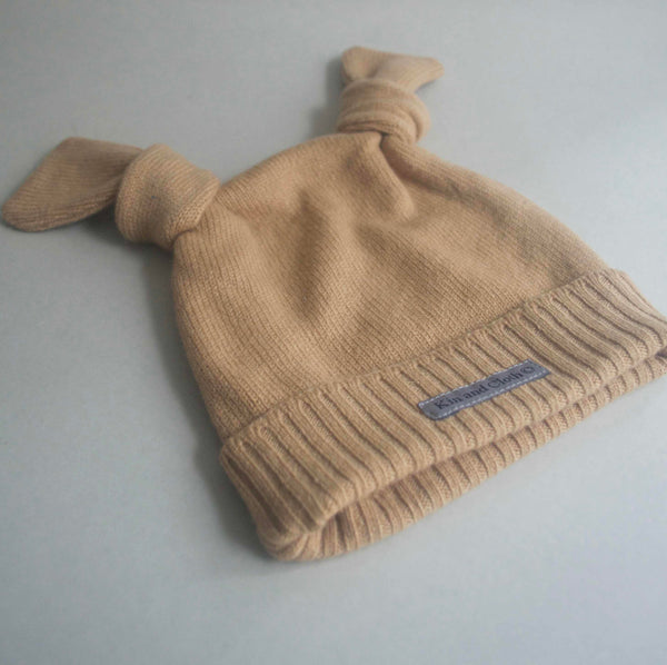 Cashmere Bunny Hat - Camel