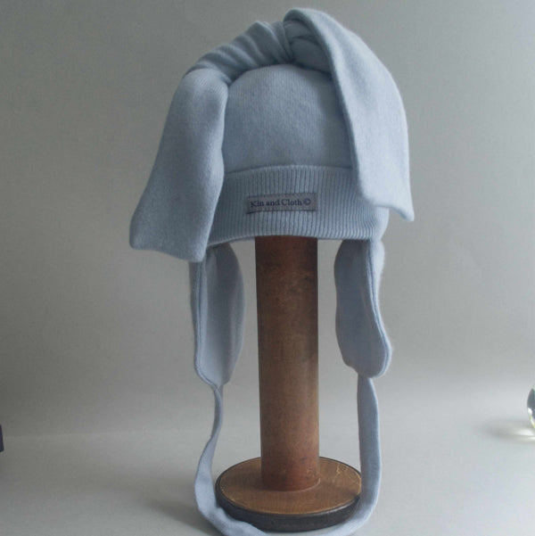 Cashmere Trapper Hat - Soft Sky Blue