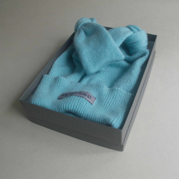 Cashmere Bunny Hat - Brazilian Turquoise