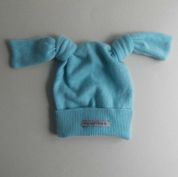 Cashmere Bunny Hat - Brazilian Turquoise