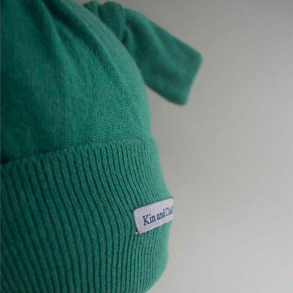 Cashmere Bunny Hat - delicious Pea Green