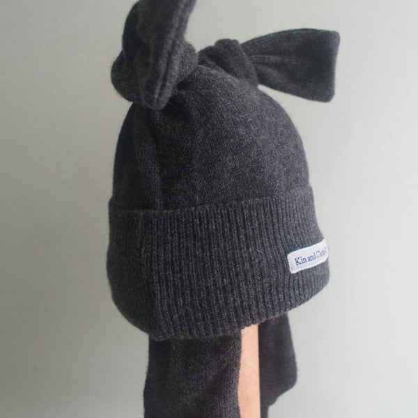 Cashmere Trapper Hat - Deep Gray