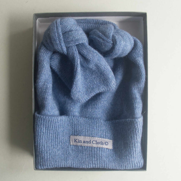 Cashmere Bunny Hat - Highland Blue