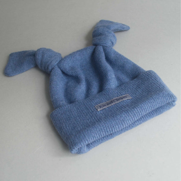 Cashmere Bunny Hat - Highland Blue