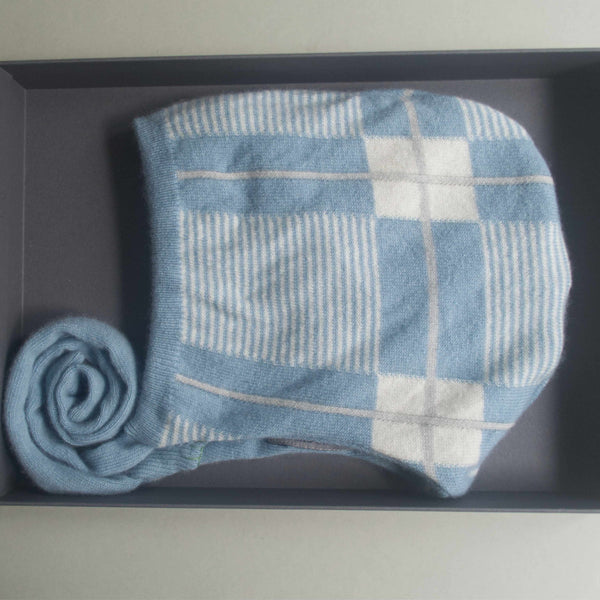 Cashmere Bonnet - Med Sky Blue