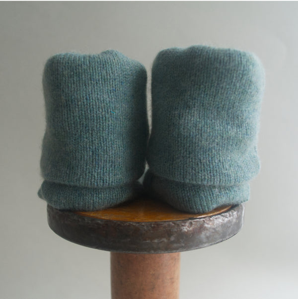 Cashmere Booties/socks - Melange Moss