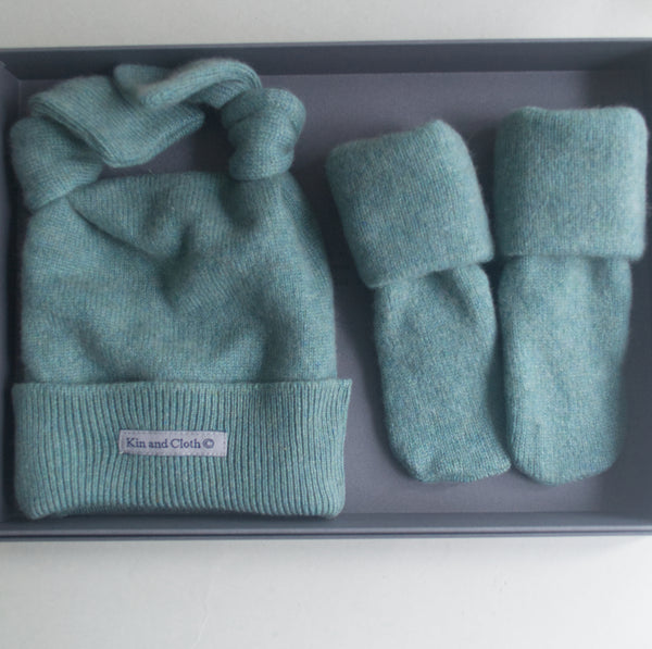 Cashmere Booties/socks - Melange Moss