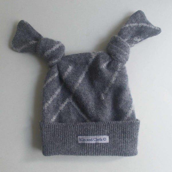 Cashmere Bunny Hat - Architect Steel