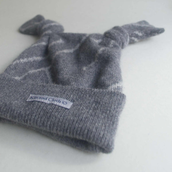 Cashmere Bunny Hat - Architect Steel