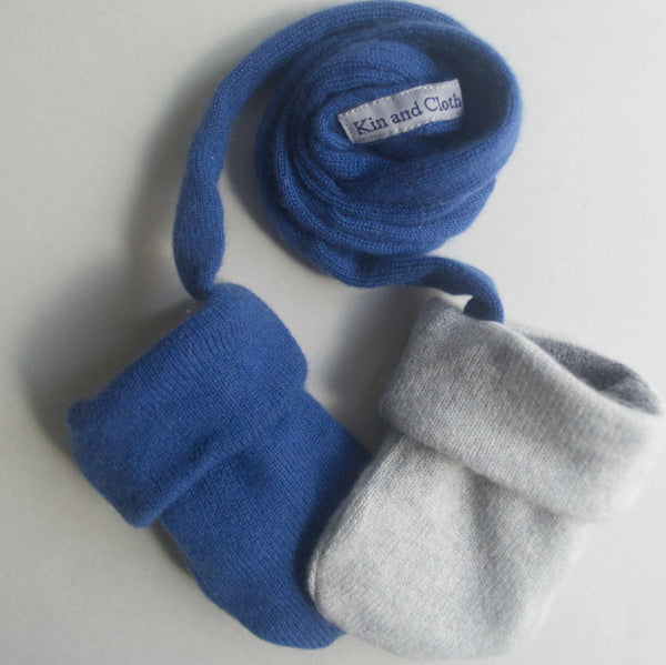 Cashmere Mittens - Architect Steel