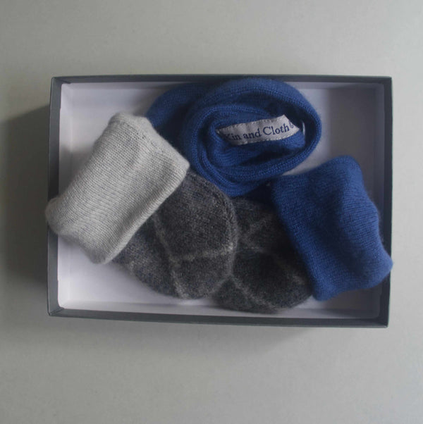 Cashmere Mittens - Architect Steel