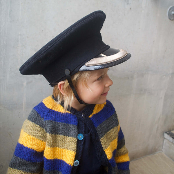 Kins knit - Navy/Yellow mix