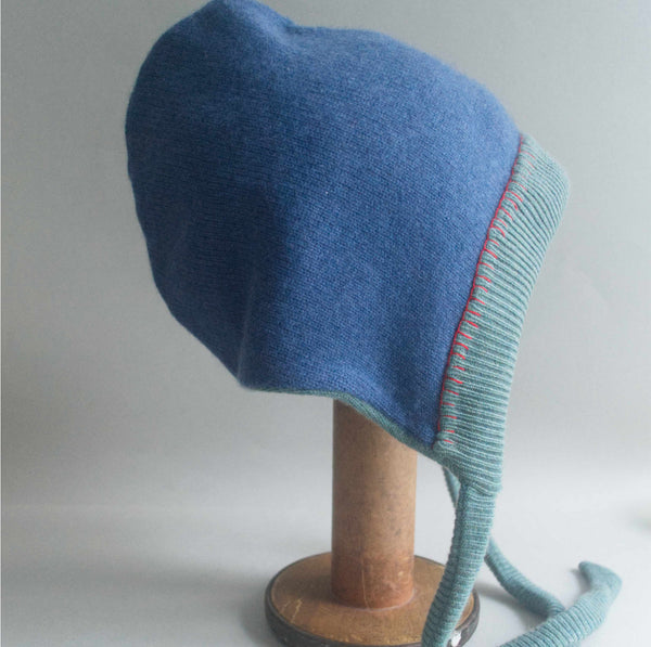 Cashmere Bonnet - Wedgwood/Deep Sage