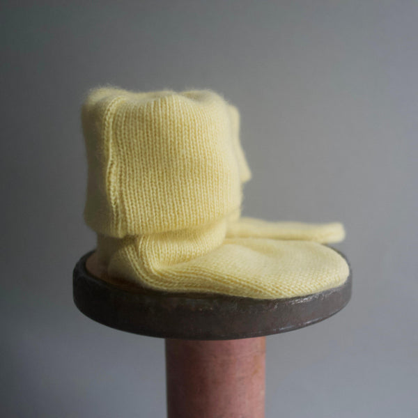 Cashmere Booties/socks - Grass Yellow